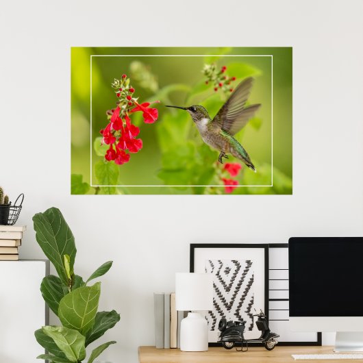 Zachte groene zomer poster (Thuiskantoor)