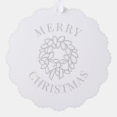 Zachte grootouder kerstfoto (Bleke achtergrond) Ornament Kaart (Achterkant)