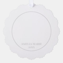 Zachte grootouder kerstfoto (Bleke achtergrond) Ornament Kaart