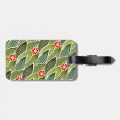 Zachte groovy hippie rode groene madeliefjes bloem bagagelabel (Achterkant horizontaal)