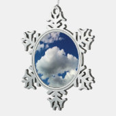 Zachte grote wolk tin sneeuwvlok ornament (Rechts)