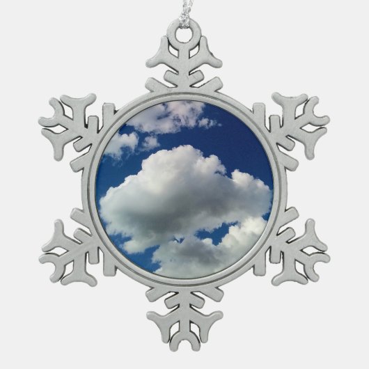 Zachte grote wolk tin sneeuwvlok ornament (Voorkant)