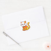 Zachte Halloween Candy Corn Kat Herfst Sticker (Envelop)