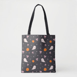 Zachte Halloween Geest Patronen Boodschappentas Tote Bag