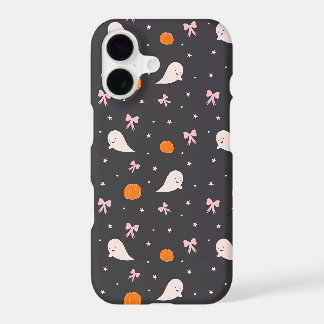 Zachte Halloween Geest Patroon Hoesje | Zwart