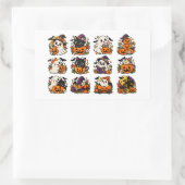 Zachte Halloween Geest Pompoen Heks Retro Sticker (Tas)