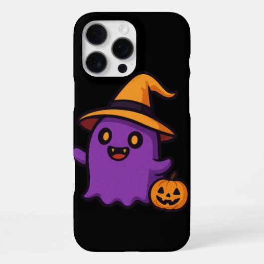 Zachte Halloween Geest Sticker iPhone Hoesje (Achterkant)