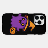 Zachte Halloween Geest Sticker iPhone Hoesje (Achterkant horizontaal)