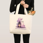 Zachte Halloween Geesten Grote Tote Bag (Voorkant (product))