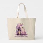 Zachte Halloween Geesten Grote Tote Bag (Achterkant)