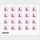 Zachte Halloween Geesten Vierkante Sticker (Vel)