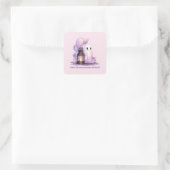 Zachte Halloween Geesten Vierkante Sticker (Tas)