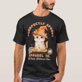 Zachte Halloween Kitty Heksenhoed Purrfect Tri-Blend Shirt