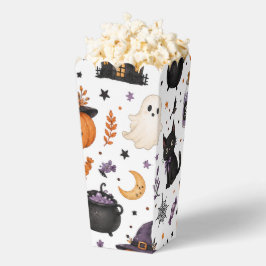 Zachte Halloween naadloos patroon met zwarte katte Bedankdoosjes