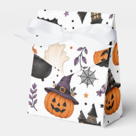 Zachte Halloween naadloos patroon met zwarte katte Bedankdoosjes