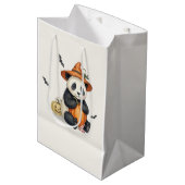 Zachte Halloween Panda Pompoen Cadeautas (Voorkant Gekanteld)