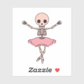 Zachte Halloween-skeletsticker Sticker (Vel)