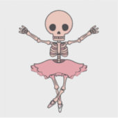 Zachte Halloween-skeletsticker Sticker (Voorkant)