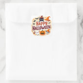 Zachte Halloween-sticker Vierkante Sticker (Tas)