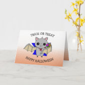 Zachte Halloween zak voor snoepgoed Kaart (Gele Bloem)