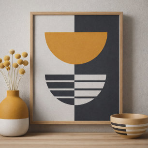 Zachte harmonie in abstracte geometrie poster