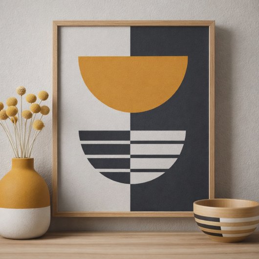 Zachte harmonie in abstracte geometrie poster