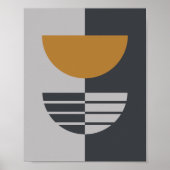 Zachte harmonie in abstracte geometrie poster (Voorkant)