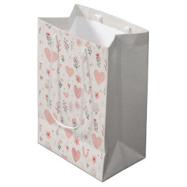 Zachte Harten Bloemengeschenktas Medium Cadeauzakje