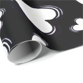 Zachte Hartjes Zwart Cadeaupapier (Rol Hoek)