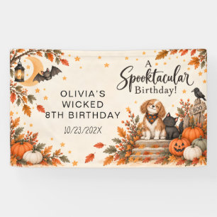 Zachte Heks Halloween Watercolor Verjaardag  Spandoek