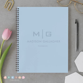 Zachte Hemel Licht Pastel Babyblauwe Kleur Notitieboek