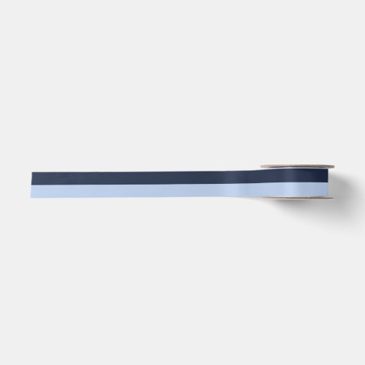 Zachte Hemelblauwe & Donkerblauwe Satijnen Lint (Voorkant)