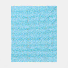 Zachte Hemelblauwe & Witte Waterverf Ditsy Bloemen Fleece Deken