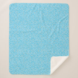Zachte Hemelblauwe & Witte Waterverf Ditsy Bloemen Sherpa Deken