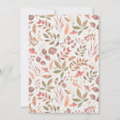 Zachte herfst bladeren bruiloft kaart (Achterkant)