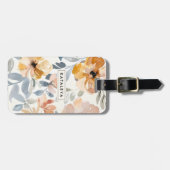 Zachte Herfst Bloemen Personalized Bagagelabel (Voorkant horizontaal)