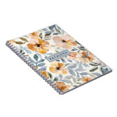 Zachte Herfst Bloemen Personalized Notitieboek (Rechterzijde)