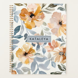 Zachte Herfst Bloemen Personalized Planner