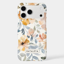 Zachte herfst bloemige gepersonaliseerde iPhone /