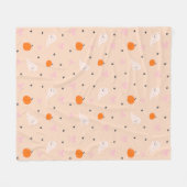 Zachte herfst Halloween geest patroon deken (Voorkant (Horizontaal))