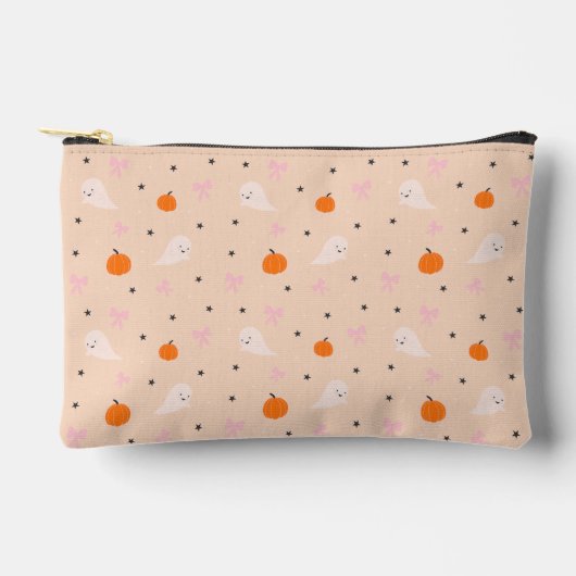 Zachte herfst Halloween-spookpatroon ritssluitings Etui (Voorkant)