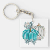 Zachte Herfst Pompoen Acryl Sleutelhanger (Voorkant)
