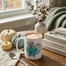 Zachte herfst pompoen koffiemok tweekleurige koffiemok