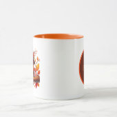 Zachte herfst seizoens uil monogram mok (Midden)