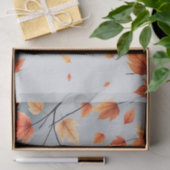 Zachte herfstbladeren met regendruppels tissuepapier (Geschenk)