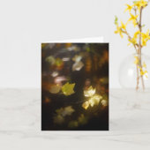 Zachte Herfstlicht Bladeren Foto Kaart (Gele Bloem)