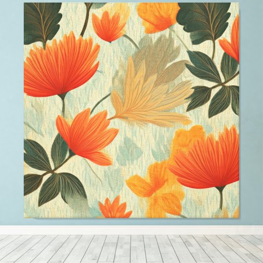 Zachte herfsttuin canvas afdruk (Insitu (Houten vloer))