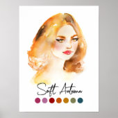 Zachte Herfsttype Seizoensgebonden Kleurenanalyse  Poster (Voorkant)