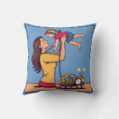 Zachte herinnering: 'Je bent genoeg' in Mauve & Cr Kussen (Achterkant)