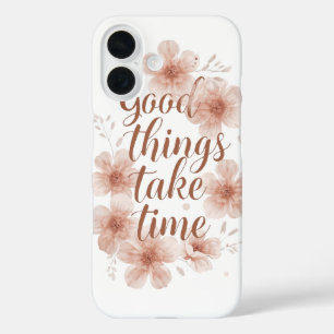 Zachte herinnering met zachte bloemen iPhone 16 hoesje
